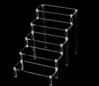 Custom acrylic 5 tiers skincare products display risers