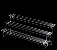 Custom acrylic 3 tiers lipgloss display risers
