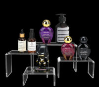 Custom acrylic retail cologne display risers DMD-3308 Custom acrylic retail cologne display risers