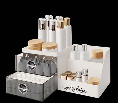 Custom acrylic makeup organizer with drawers