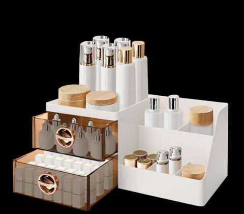 Custom acrylic cosmetics organizer with drawers