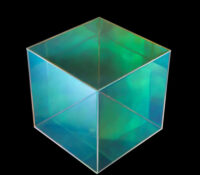 Custom rainbow acrylic skincare storage box