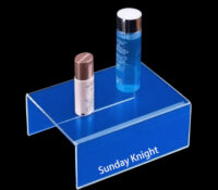 Custom acrylic U shaped cosmetics skincare display riser