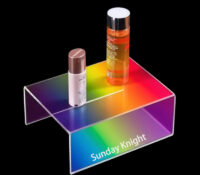 Custom acrylic exhibition skincare display riser