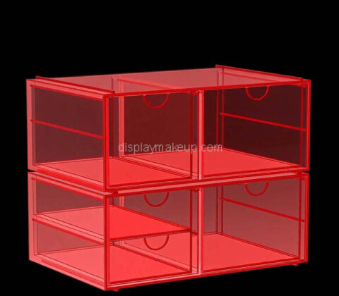 Custom acrylic cosmetics organzier with 5 drawers