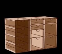 Custom acrylic bathroom cosmetics drawers organizer