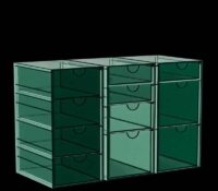 Custom acrylic bathroom skincare drawers organizer