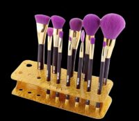 Custom acrylic cosmetics brushes display holders