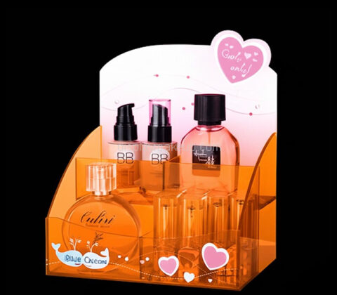 Custom acrylic beauty counters skincare display holders