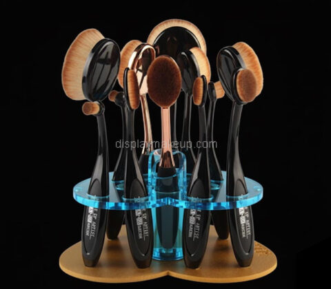 Custom acrylic essential skincare brushes display stands