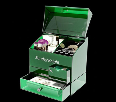 Custom acrylic skincare storage 3 drawers box