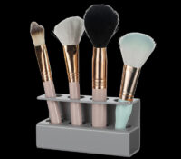 Custom plexiglass beauty brushes display holders