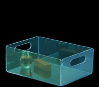 Custom acrylic skincare organiser tray DMO-1227 Custom acrylic skincare organiser tray