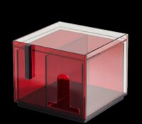 Custom acrylic cotton pad storage box DMO-1229 Custom acrylic cotton pad storage box