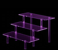 Custom acrylic 3 tier skincare shelf risers