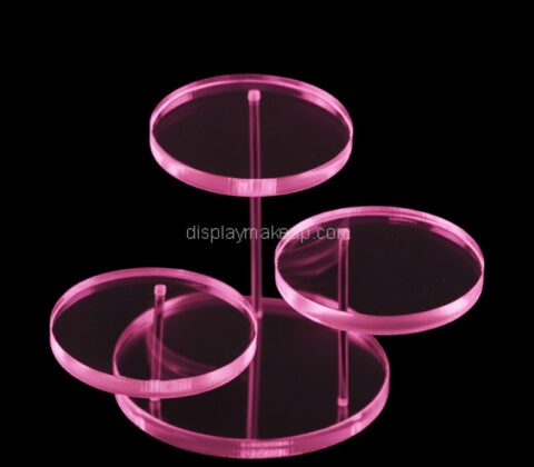 Custom round acrylic display risers stands for makeup