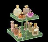 Custom acrylic 2-tier perfume display trays DMD-3396 Custom acrylic 2-tier perfume display trays
