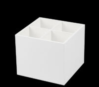 Custom acrylic 4 dividers makeup brushes holder DMO-1237 Custom acrylic 4 dividers makeup brushes holder