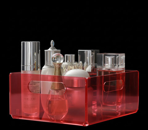 Custom acrylic dressing table skincare holder