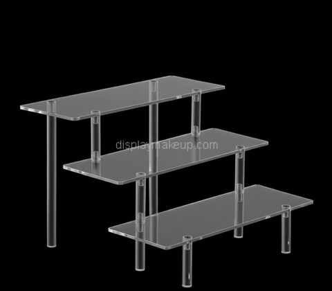 Custom acrylic 3 tiers skin cares display risers