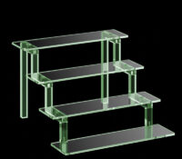 Custom acrylic 4 tiers creams shelf risers