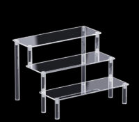 Custom acrylic 3 tiers creams display risers