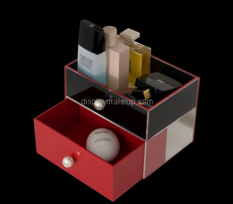 Custom acrylic 2 tiers beauty drawers organizer