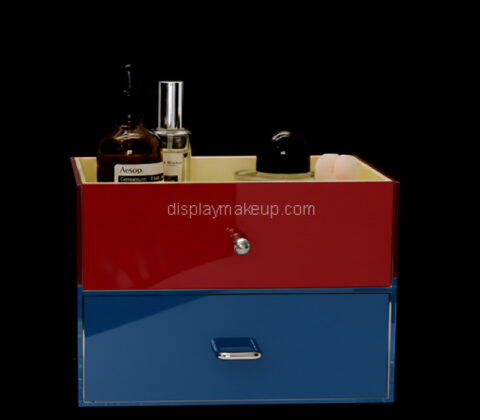 Custom acrylic beauty 2 drawers organiser