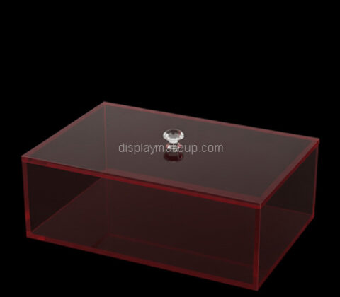 Custom acrylic makeup organiser box with lid