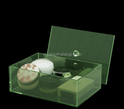 Custom acrylic skincare organiser box with lid