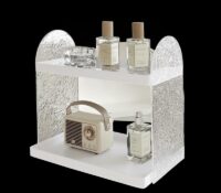 Custom acrylic 2 tiers perfume display holder DMD-3413 Custom acrylic 2 tiers perfume display holder