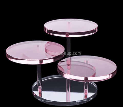 Custom acrylic skincare display plates risers