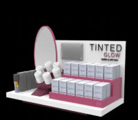 Custom acrylic skincare makeup display props DMD-3418 Custom acrylic skincare makeup display props