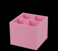 Custom acrylic 4 sections makeup brushes holder box DMO-1276 Custom acrylic 4 sections makeup brushes holder box