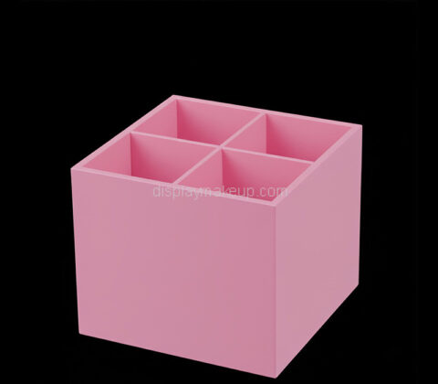 Custom acrylic 4 sections makeup brushes holder box