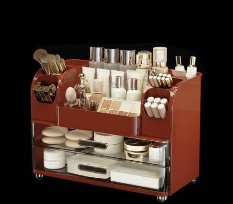 Custom acrylic dress table makeup organizer