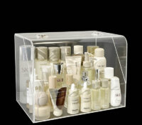 Custom acrylic dustproof skincare storage box DMO-1283 Custom acrylic dustproof skincare storage box