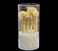 Custom acrylic round makeup brushes storage box DMO-1286 Custom acrylic round makeup brushes storage box