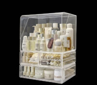 Custom acrylic multi drawers skincare storage box DMO-1287 Custom acrylic multi drawers skincare storage box