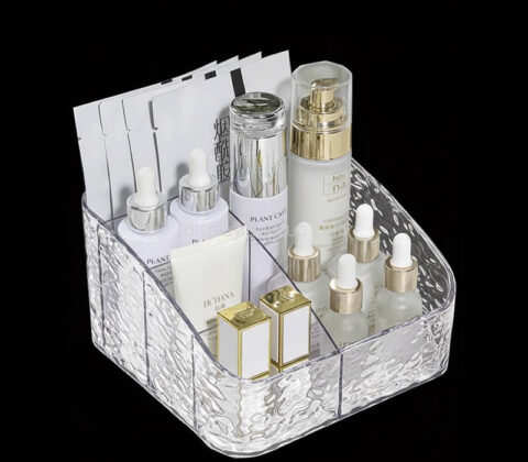 Custom acrylic desktop skincare organizer