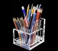 Custom acrylic desktop makeup pens organizer box DMO-1292 Custom acrylic desktop makeup pens organizer box