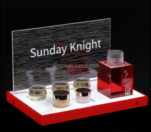 Custom acrylic boutiques skincare makeup display prop