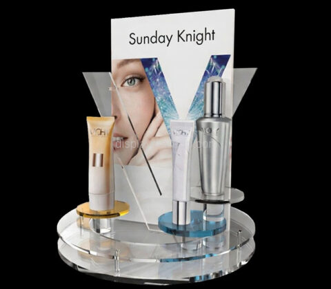 Custom acrylic boutique countertop skincare display prop