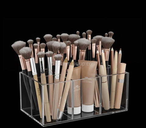 Custom acrylic 6-slots makeup brushes organizer