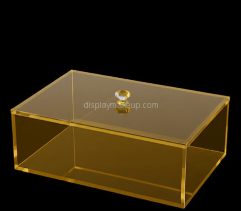 Custom acrylic makeup skincare storage box with lid