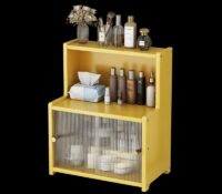 Custom acrylic vanity makeup organizer with sliding doors DMO-1310 Custom acrylic vanity makeup organizer with sliding doors