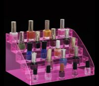 Custom acrylic 5 tiers nail polish display holders DMD-3457 Custom acrylic 5 tiers nail polish display holders