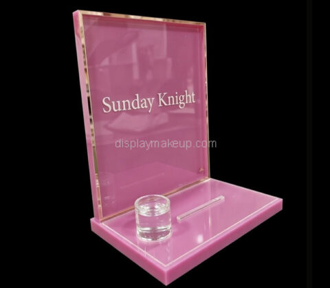 Custom acrylic boutique skincare makeup display prop