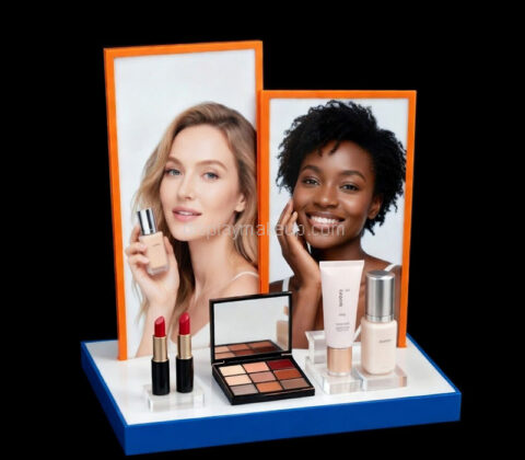 Custom acrylic blusher lipgloss display prop