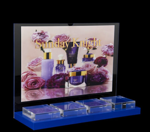 Custom plexiglass skincare beauty display prop